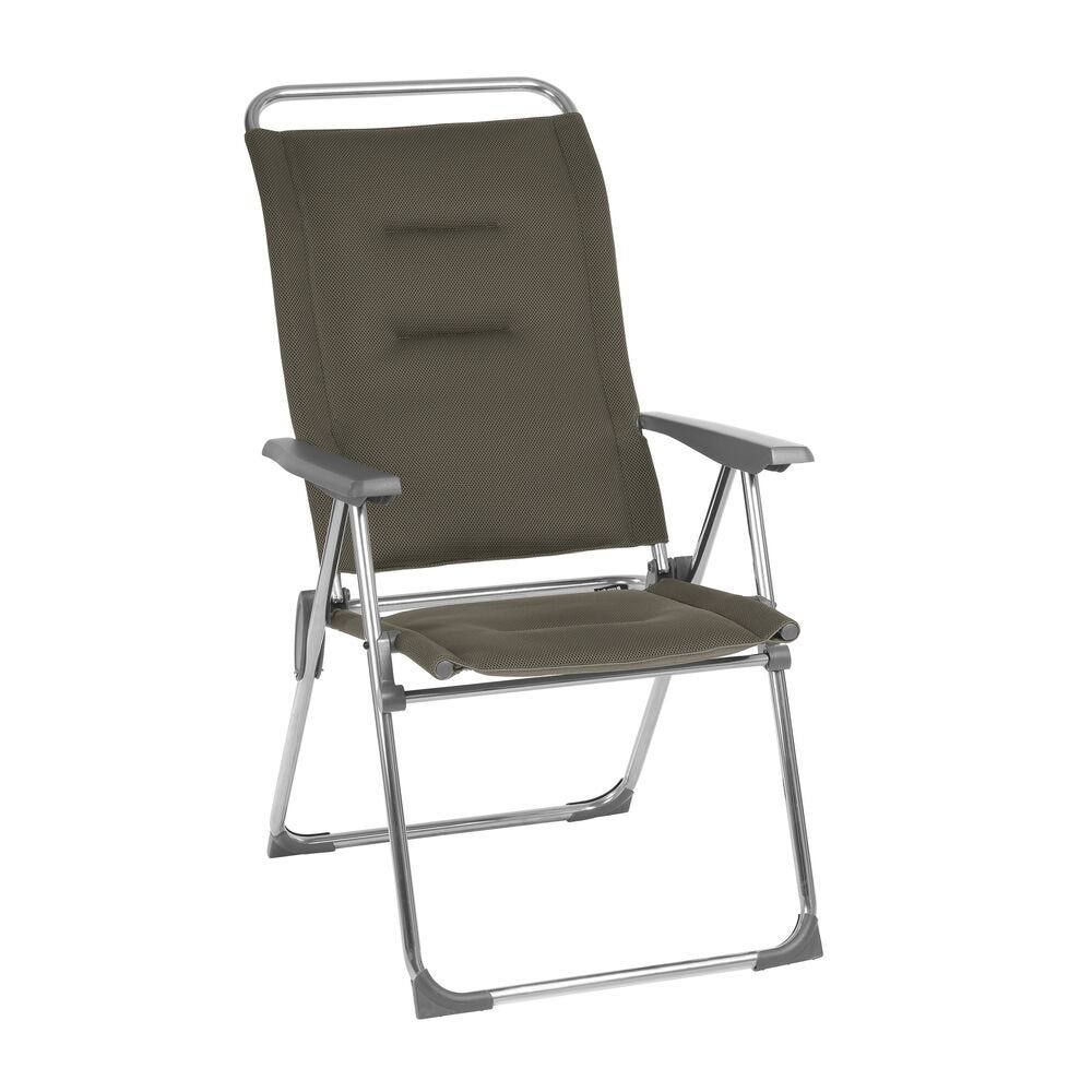 Poltrona pieghevole imbottita multi-posizione - Alu Cham - AirComfort® - Marrone Taupe