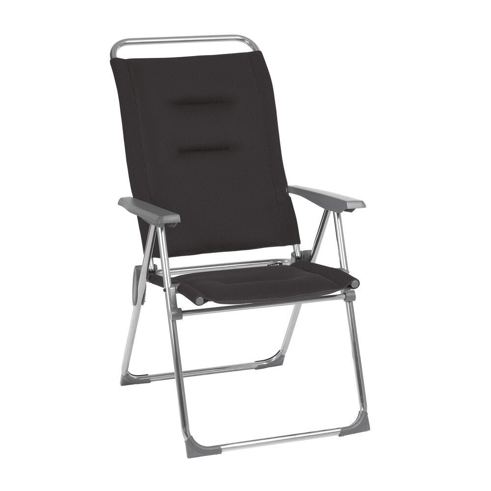 Poltrona pieghevole imbottita multi-posizione - Alu Cham - AirComfort® - Nero Acier