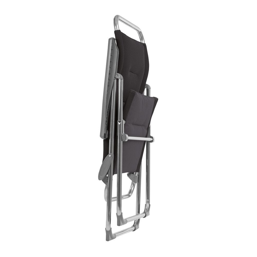 Poltrona pieghevole imbottita multi-posizione - Alu Cham - AirComfort® - Nero Acier