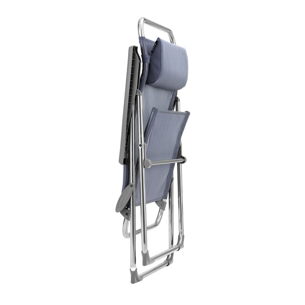 Poltrona pieghevole multi-posizione XL - Alu Cham XL - Batyline® Iso - Blu Ocean