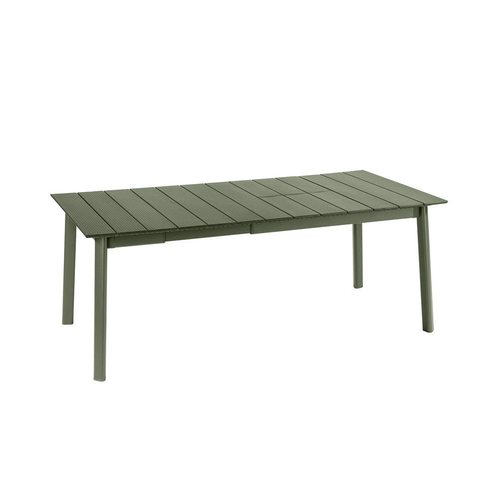 Tavolo da giardino allungabile 6 a 8 persone - Oron - Lattes Aluminium - Verde Moss
